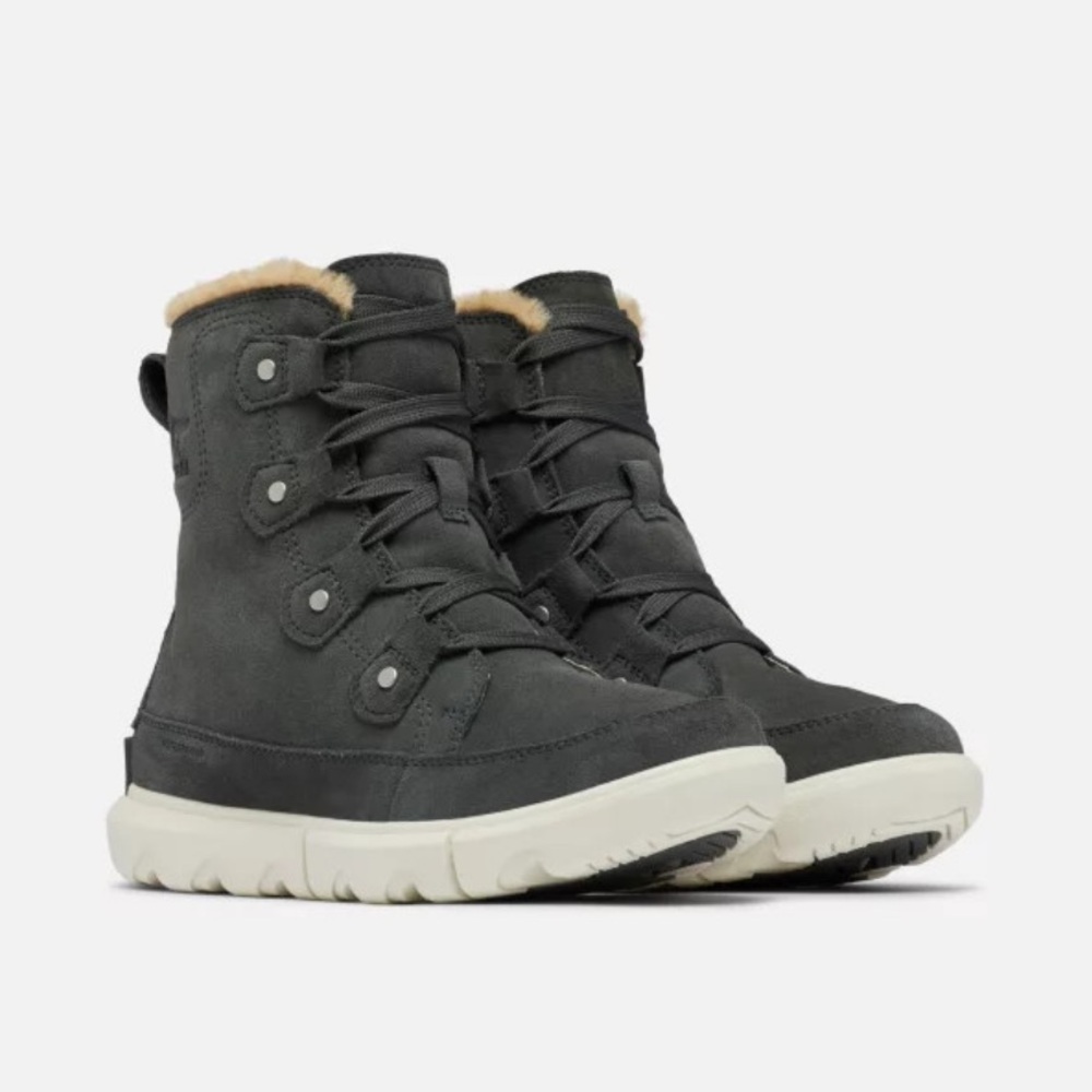 Sorel Womens Explorer Next Joan Lace-up Boot in Grill Fawn Gray S-467 Sz 8.5